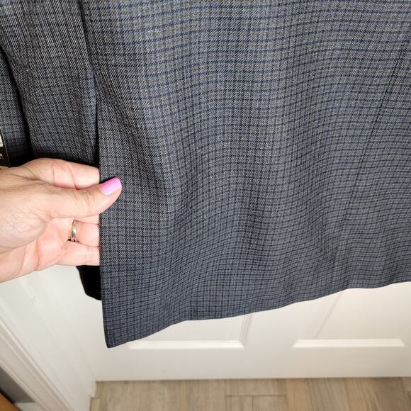 Haggar Blazer Mens 48L Navy Plaid Tailored Sport Coat Jacket Career Business New - Picture 10 of 16